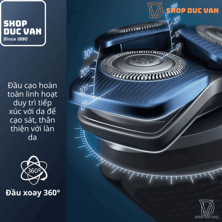 Máy Cạo Râu Philips Norelco Series 6000 S6600/90 Cạo Khô Và Ướt Đi Kèm Lưỡi Dao SkinProtect Và Đầu Tỉa Râu