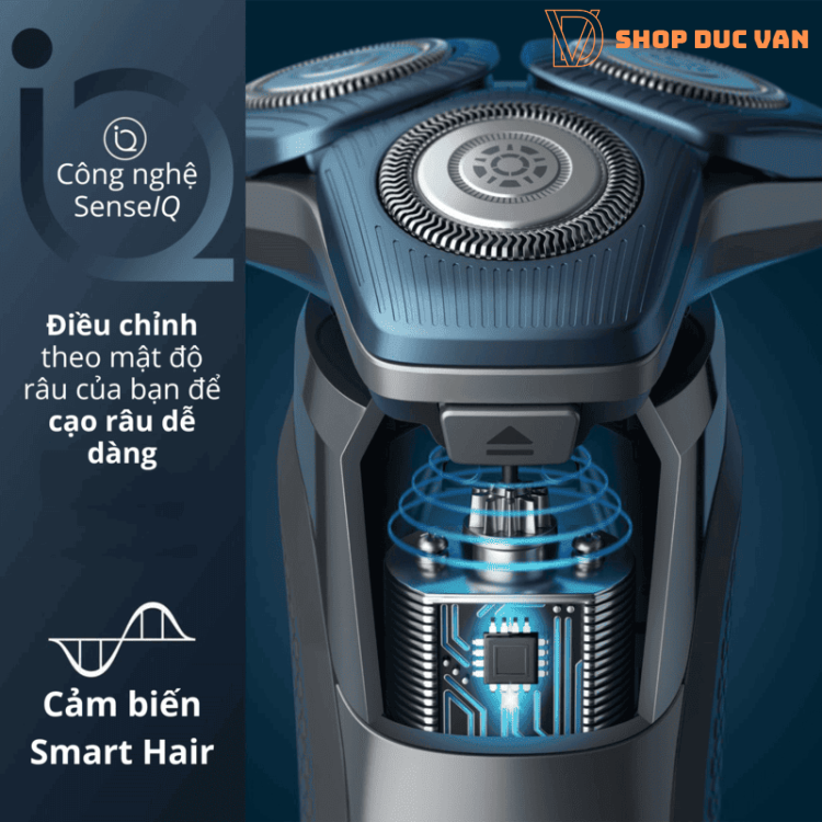 Máy Cạo Râu Philips Norelco Series 6000 S6600/90 Cạo Khô Và Ướt Đi Kèm Lưỡi Dao SkinProtect Và Đầu Tỉa Râu