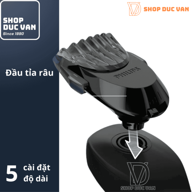 Máy Cạo Râu Philips Norelco Series 6000 S6600/90 Cạo Khô Và Ướt Đi Kèm Lưỡi Dao SkinProtect Và Đầu Tỉa Râu