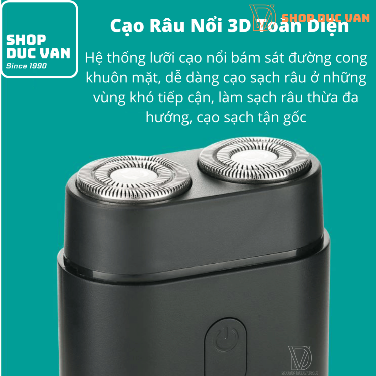 Máy Cạo Râu 2 Lưỡi VGR V-341 Mini Nhỏ Gọn Sạc USB Type-C Dành Cho Nam Và Nữ Thuận Tiện Mang Theo Du Lịch [ Shop Đức Vân ]