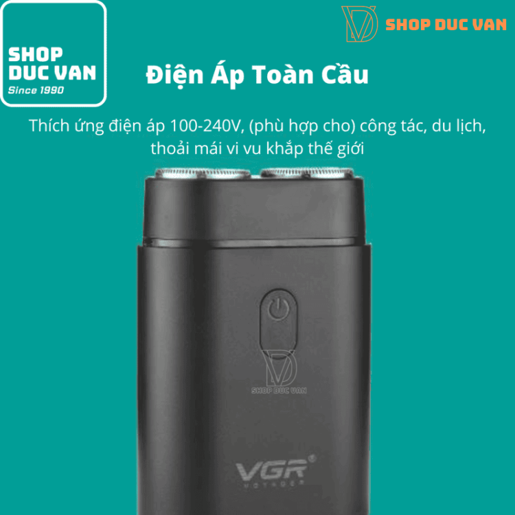 Máy Cạo Râu 2 Lưỡi VGR V-341 Mini Nhỏ Gọn Sạc USB Type-C Dành Cho Nam Và Nữ Thuận Tiện Mang Theo Du Lịch [ Shop Đức Vân ]