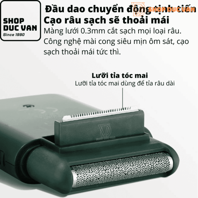 Máy Cạo Râu VGR V-390 Mini Nhỏ Gọn Bỏ Túi Du Lịch Sạc USB Type-C Dành Cho Nam Và Nữ