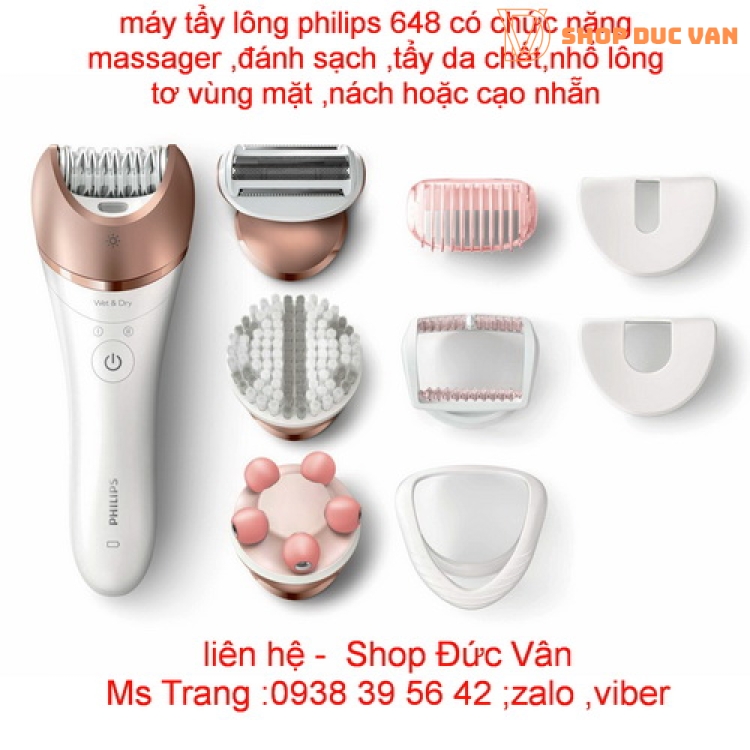 Máy tẩy lông philips BRE648