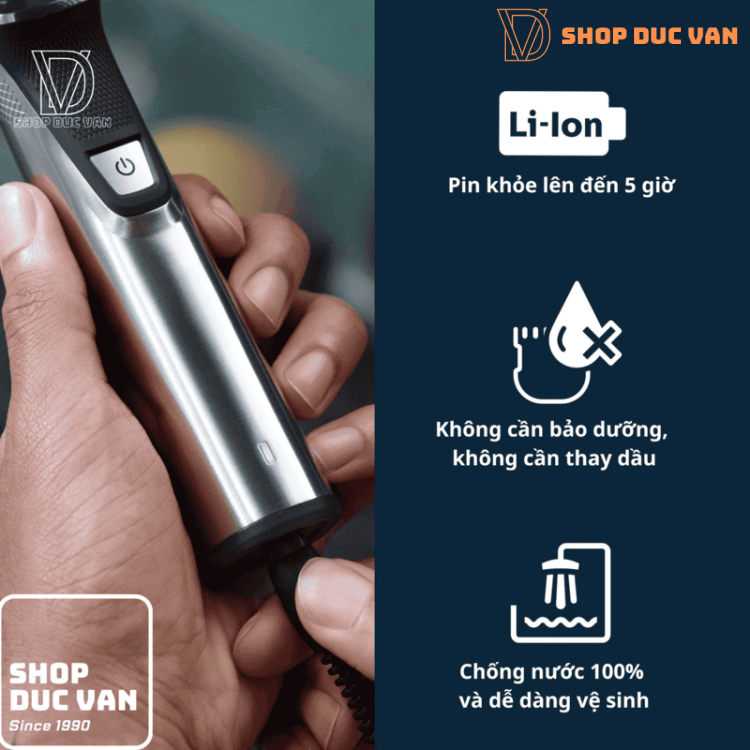 Thân Máy Tỉa Râu Philips Norelco Multigroom Series 9000 MG9740/40 Chính Hãng