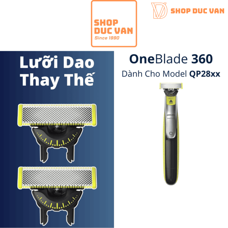 Lưỡi Máy Cạo Râu Philips OneBlade 360 Face & Body Thay Thế Dùng Cho QP2830, QP2834, QP2824