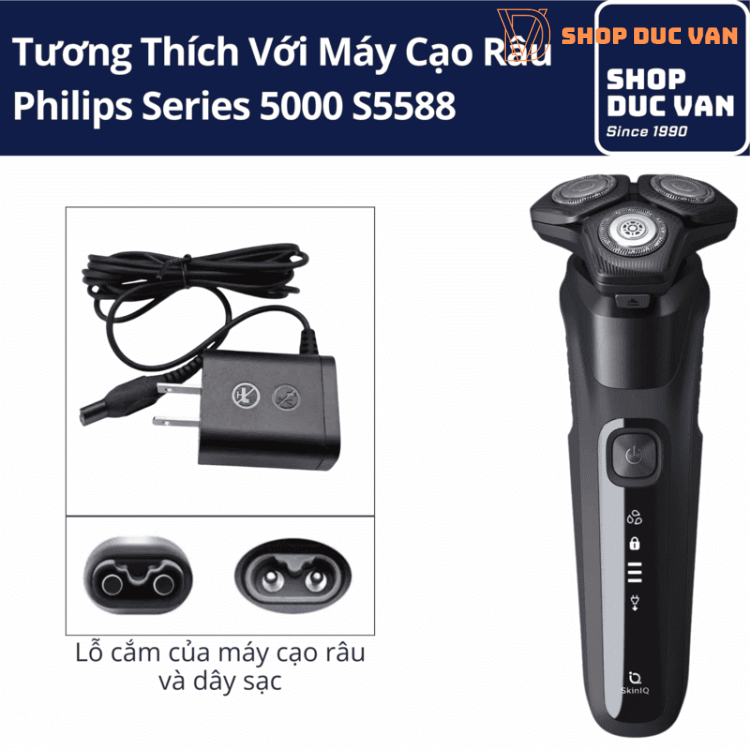 Dây Sạc Máy Cạo Râu Philips Tương Thích Series 5000 Model S5588/20