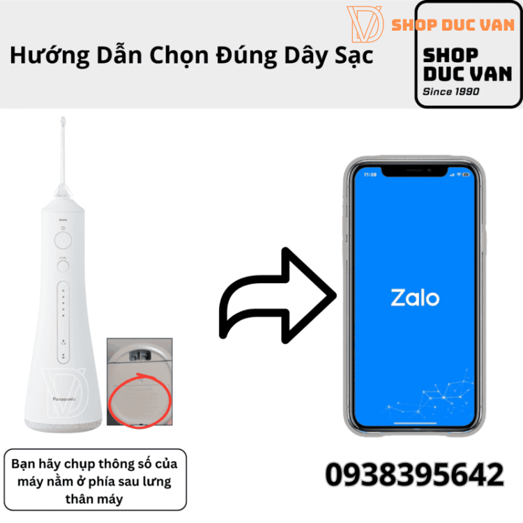 Dây Sạc Máy Tăm Nước Panasonic Cho Panasonic EW1511 EW1513 EW1521