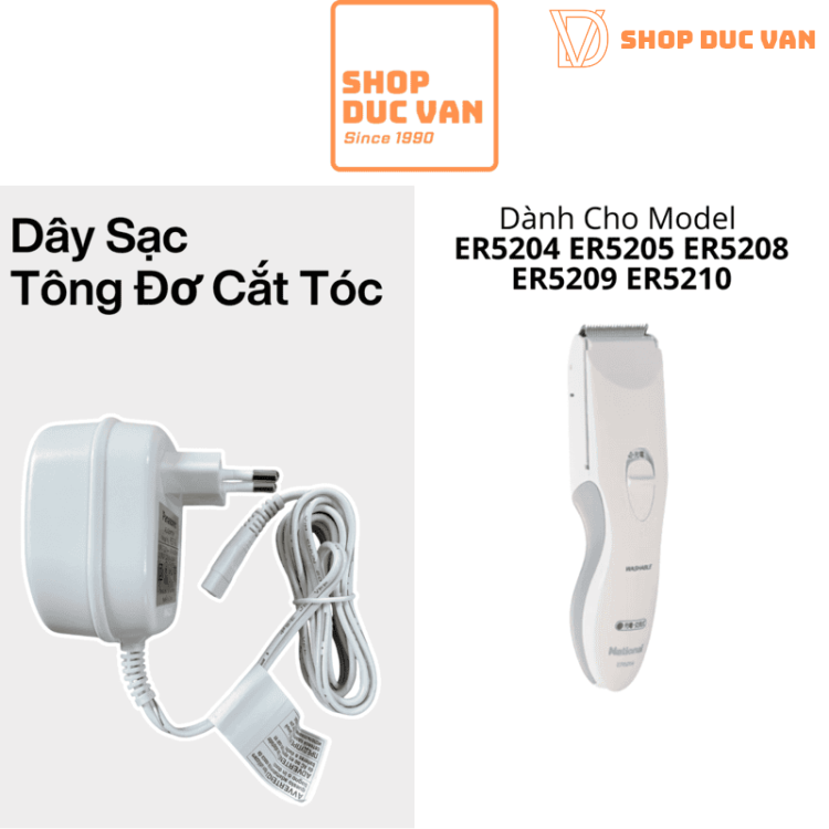 Củ Sạc Tông Đơ Panasonic Dây Sạc Tông Đơ Cắt Tóc Panasonic ER5204 ER5205 ER5208 ER5209 ER5210
