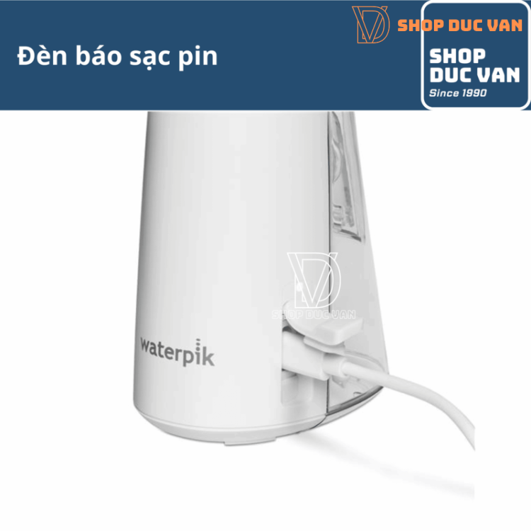 Máy Tăm Nước Cầm Tay Waterpik Cordless Enhance Water Flosser WF-21 Dây Sạc USB Type C Mẫu Mới