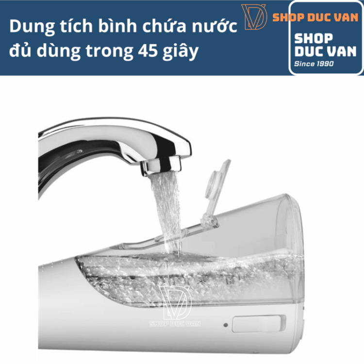Máy Tăm Nước Cầm Tay Waterpik Cordless Enhance Water Flosser WF-21 Dây Sạc USB Type C Mẫu Mới
