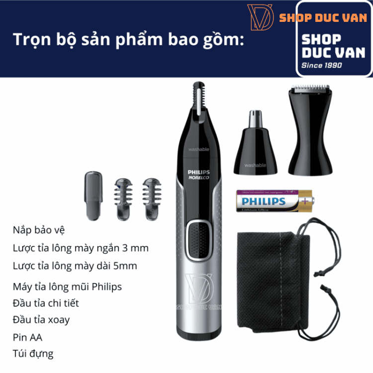 Philips Norelco Nose Trimmer 5000 NT5600/62 For Nose, Ears and Eyebrows