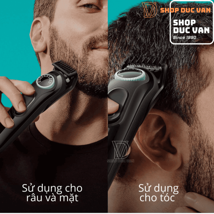 Máy Tỉa Râu Và Tông Đơ Cắt Tóc Đa Năng Braun Series 3 3470 8-Trong-1 Cho Nam