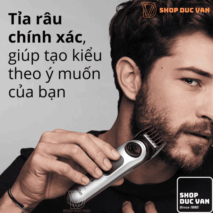Máy Tông Đơ Tỉa Râu Đa Năng Braun All-In-One AIO 5490 Máy Cắt Tóc Cạo Lông Toàn Thân Chống Nước 9 Đầu Cạo Tỉa Cao Cấp 