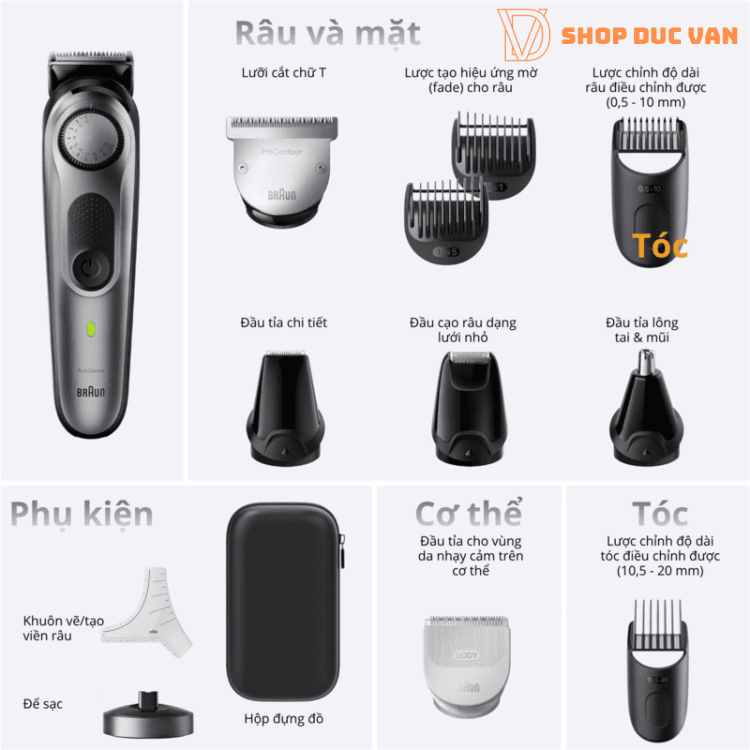 Braun Series 7 AIO 7440 All-In-One Multi-Grooming Trimmer and Beard Styling Kit