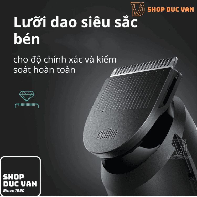 Máy Tỉa Râu Và Tông Đơ Cắt Tóc Đa Năng Braun Series 3 3430 3-Trong-1 Dành Cho Nam