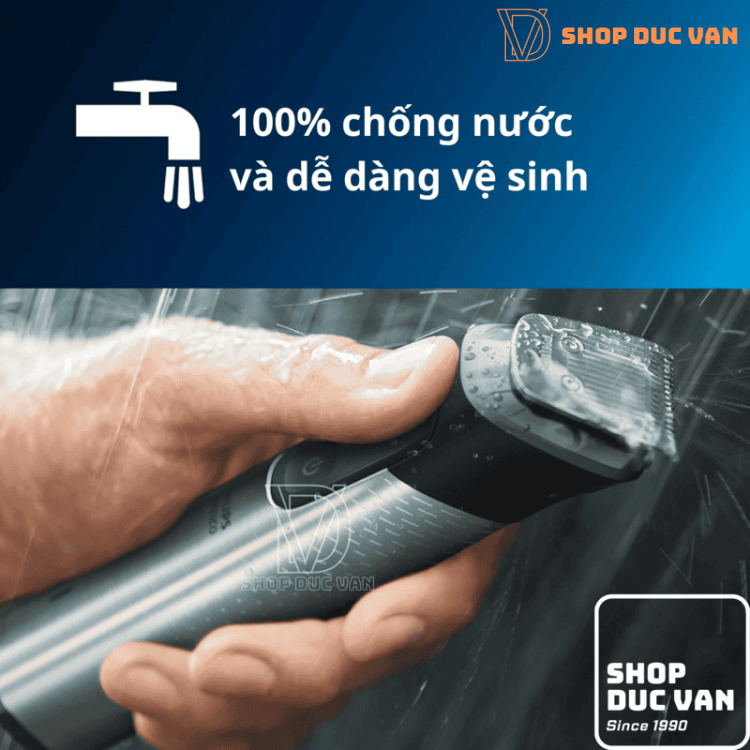 Tông Đơ Philips Multigroom 9000 MG9500/50, Máy Tỉa Râu, Cắt Tóc, Tỉa Lông Toàn Thân 20 Phụ Kiện, Chống Nước