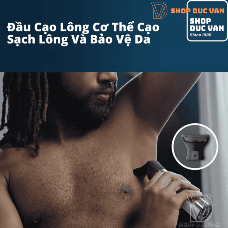 Tông Đơ Đa Năng Philips Multigroom 9000 MG9510/60, Cạo Râu, Tỉa Lông Toàn Thân, 21 Phụ Kiện, Chống Nước