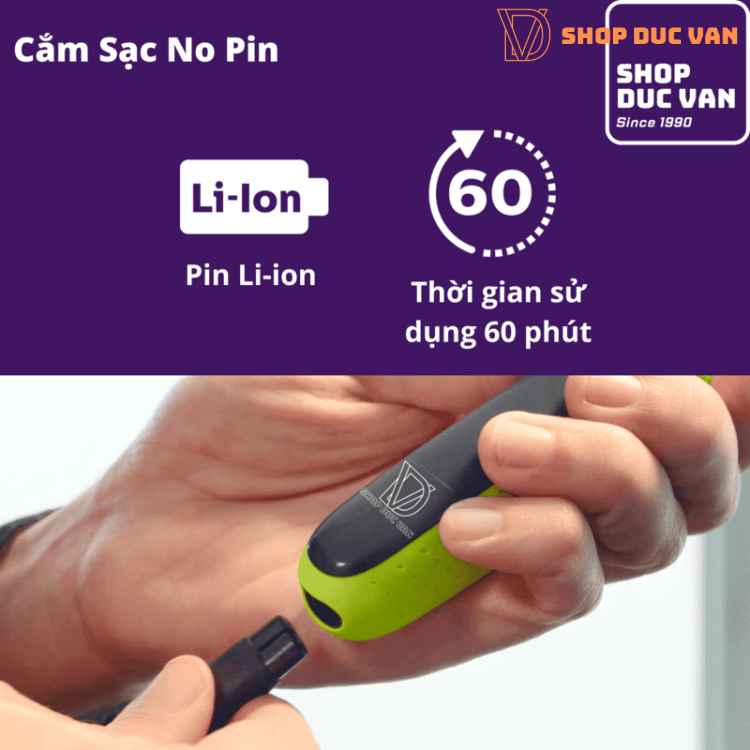 Máy Cạo Râu Philips OneBlade Face + Body Với Khung Lược 5 Cữ Cắt Tỉa, Tạo Viền Và Cạo Râu Với Mọi Độ Dài