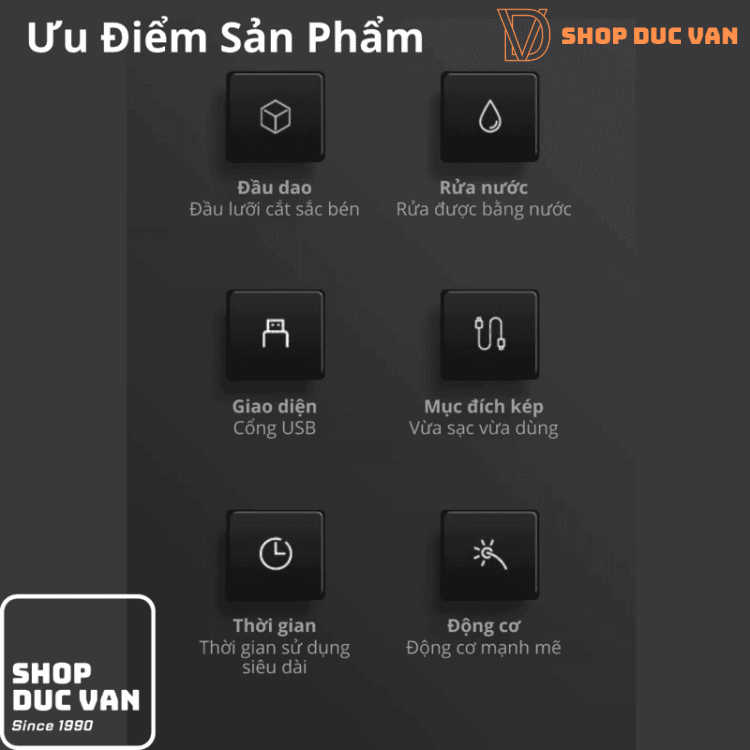 Tông Đơ Đa Năng Cắt Tóc, Chấn Viền, Khắc Kiểu, Bấm Viền, Tỉa Râu Tạo Hình Râu Chuyên Nghiệp [ Shop Đức Vân ]