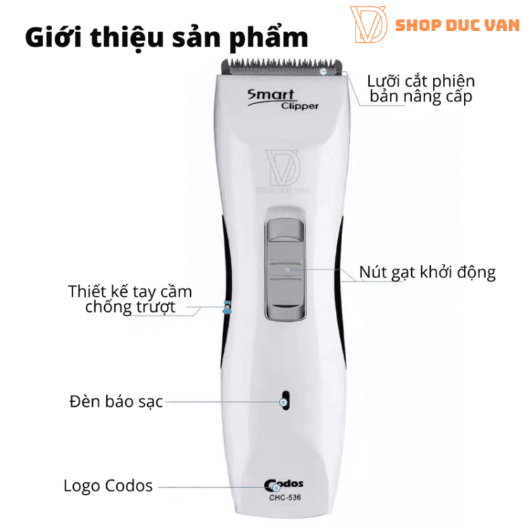 Tông Đơ Cắt Tóc Codos CHC-536 Dành Cho Gia Đình, Cá Nhân, Trẻ Em