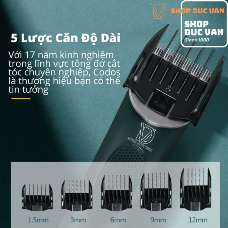 Tông Đơ Cắt Tóc Codos CHC-923 Lựa Chọn Hoàn Hảo Cho Thợ Cắt Tóc Chuyên Nghiệp, Người Sử Dụng Tại Nhà Và Các Barber