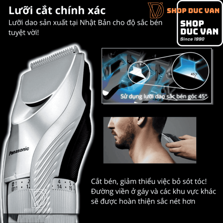 Tông Đơ Cắt Tóc Panasonic ER-GC75 Chuyên Nghiệp