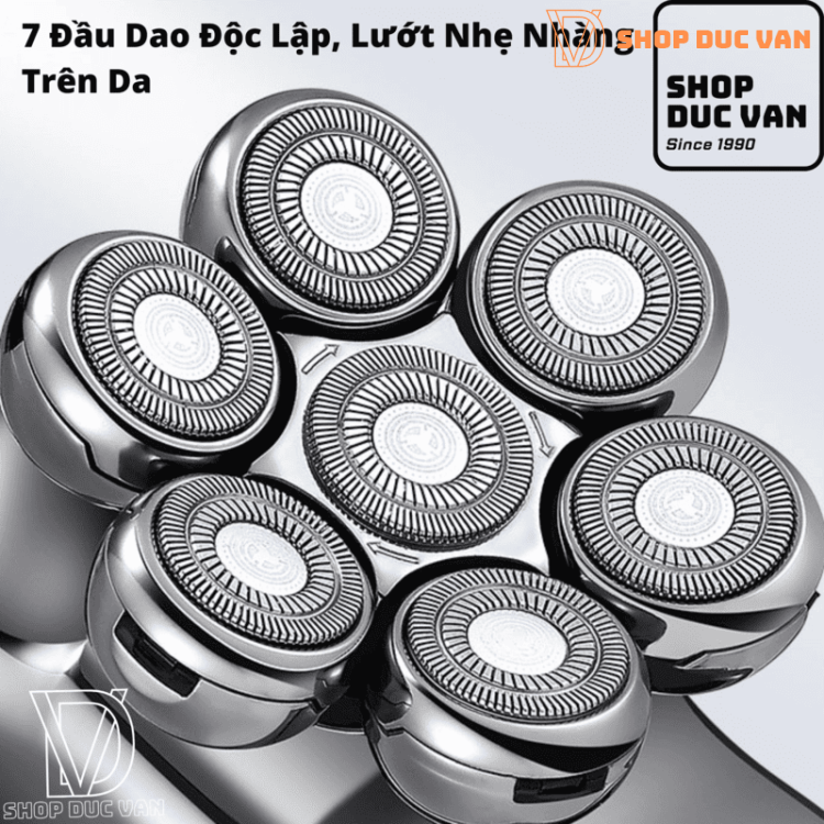 Máy Cạo Trọc Đầu, Máy Cạo Râu Đa Năng 7 Lưỡi RQ7900