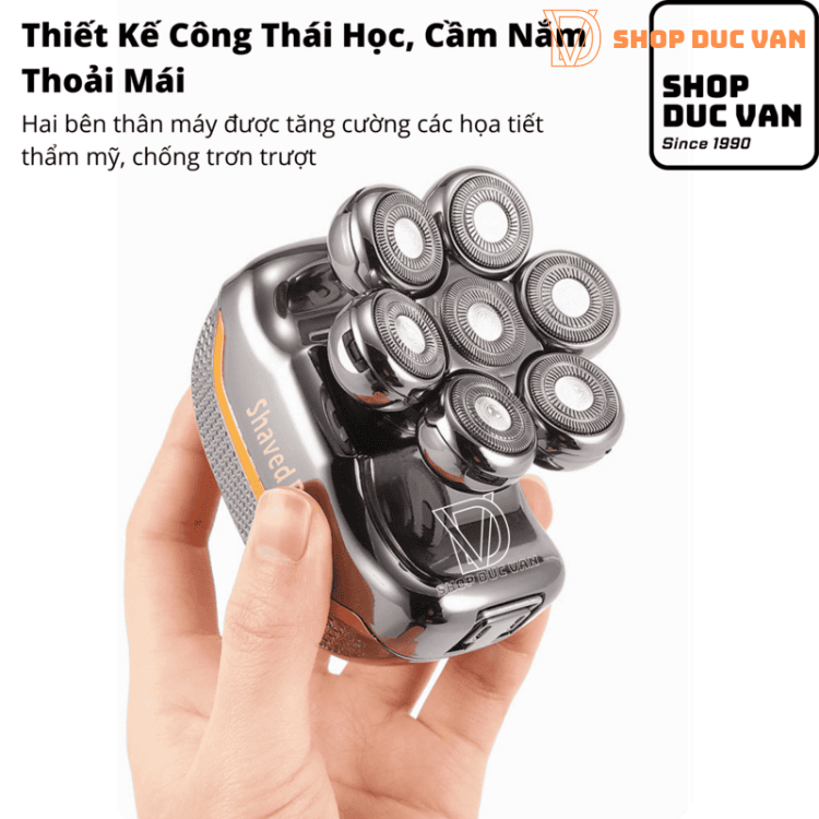 Máy Cạo Trọc Đầu, Máy Cạo Râu Đa Năng 7 Lưỡi RQ7900 Phiên Bản Mới 6 Trong 1