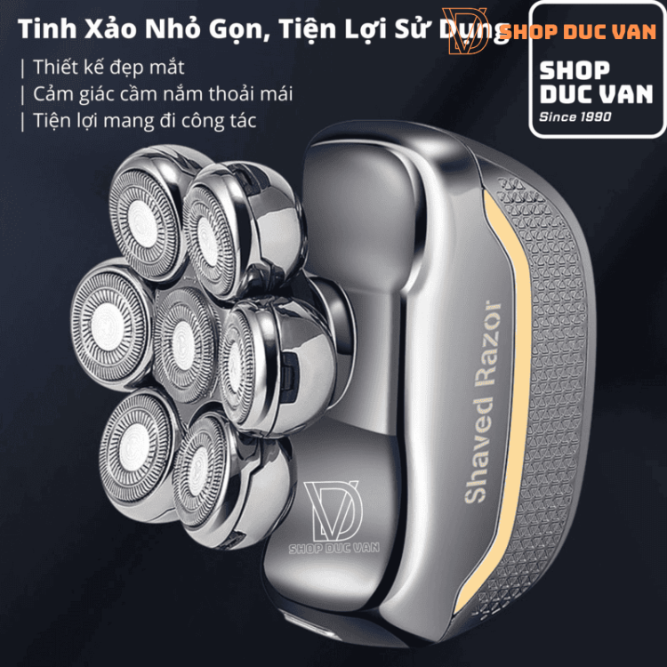 Máy Cạo Trọc Đầu, Máy Cạo Râu Đa Năng 7 Lưỡi RQ7900 Phiên Bản Mới 6 Trong 1