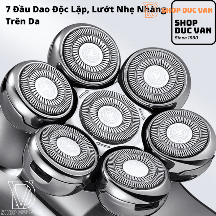 Máy Cạo Trọc Đầu, Máy Cạo Râu Đa Năng 7 Lưỡi RQ7900 Phiên Bản Mới 6 Trong 1