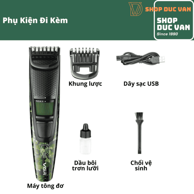 Máy Tỉa Râu Tông Đơ Cắt Tóc Sạc USB Nhỏ Gọn Hiệu Năng Vượt Trội
