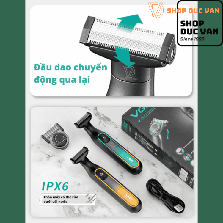 Máy Cạo Râu, Tỉa Râu, Tông Đơ Dành Cho Nam Cạo Khô Và Ướt